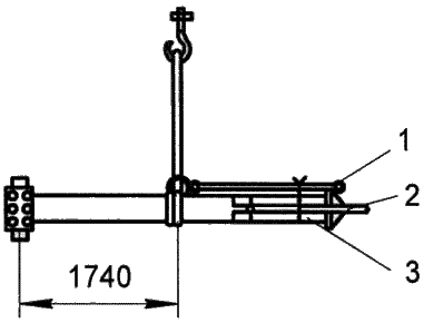 Брус с раскосом и тягой